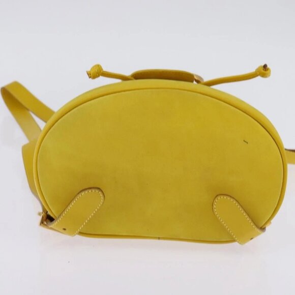 Salvatore Ferragamo Gancini Backpack Suede Yellow Gold Auth bs29119 main image 8